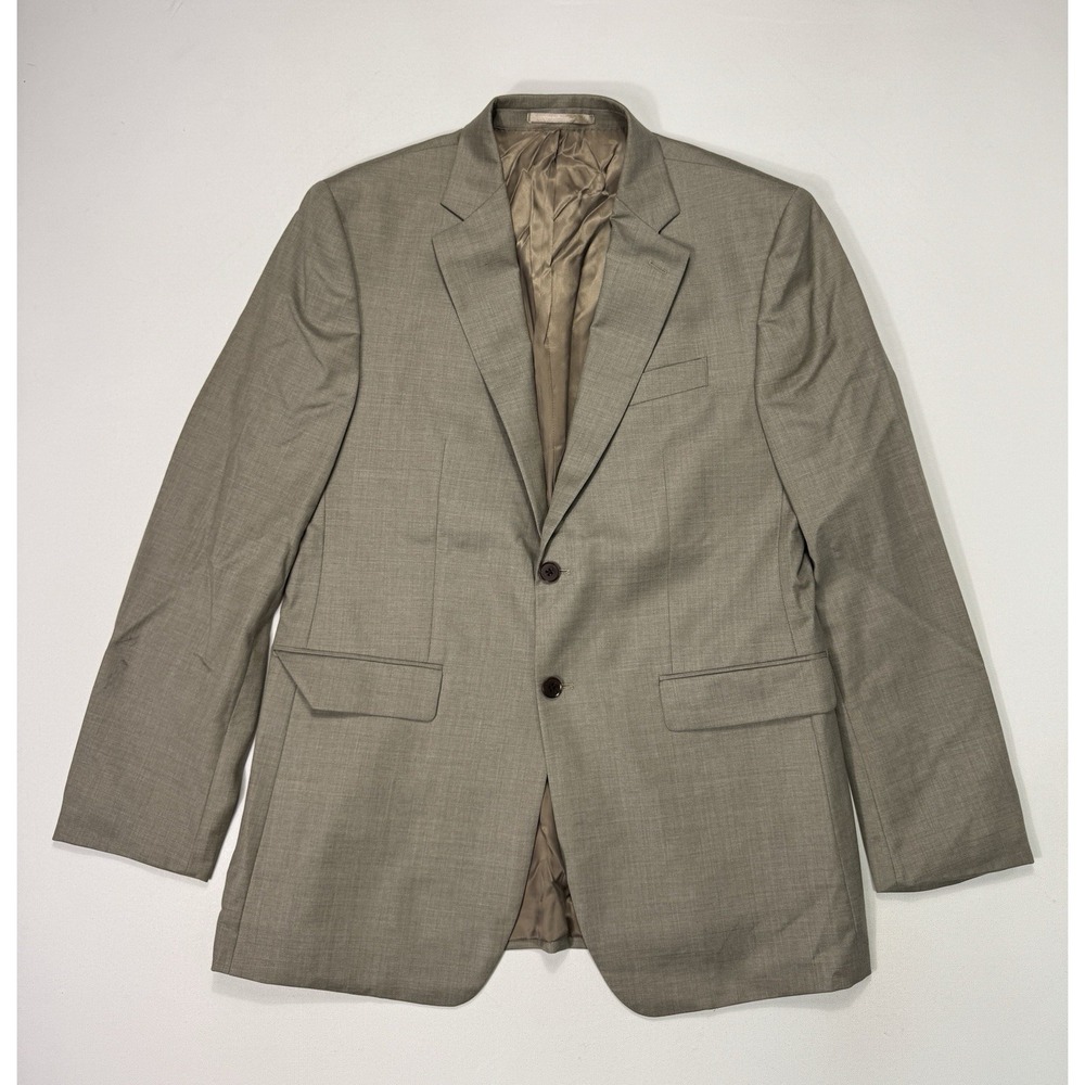 Charles Tyrwhitt Mens 40L Suit Jacket Blazer Beige Super 110s Wool Sports Coat